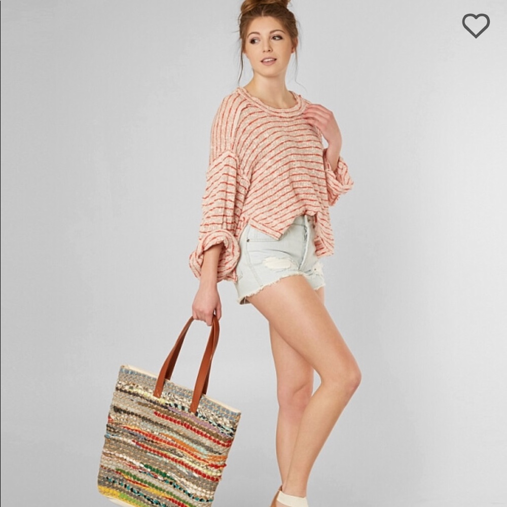 NWT FREE PEOPLE STRIPED ISLAND GIRL PULLOVER TOP Coastal Cowgirl Beach Summer